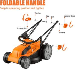 LawnMaster MEB1216K Cortacésped Eléctrico 16 Pulgadas 12AMP - Product Image 4