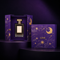 Boîte cadeau magnétique à double ouverture en carton rigide avec impression UV dorée personnalisée