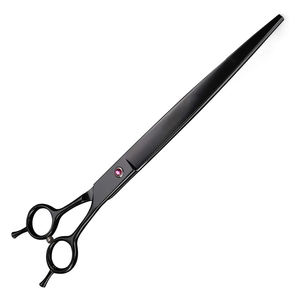 Ciseaux de toilettage pour animaux de compagnie en acier inoxydable noir élégant Double crochet poignée de coupe de cheveux outils de toilettage de haute qualité - Product Image 1