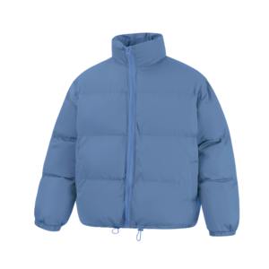 Chaqueta de invierno con cuello levantado de gama alta para hombre Lona ligera con plumón de pato con cuello redondo para un calor ligero - Product Image 2