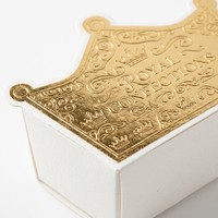 Boîtes à bonbons personnalisées en forme de couronne - Emballage cadeau élégant en carton avec estampage doré pour les fêtes d'enfants et les célébrations