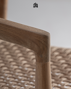 Silla de Comedor Moderna Hecha a Mano con Madera de Teca Sólida de Primera Calidad Aurelisse, Muebles de Comedor de Lujo - Product Image 6