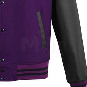 Chaqueta de Invierno para Hombre con Mangas de Cuero Personalizables, Cuello Alto, Transpirable, Antibacteriana, Diseño Oversize, Tejido de Lana - Product Image 6