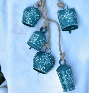 ระฆังคริสต์มาสโบราณสไตล์ชนบทผสมโลหะกับเชือกปอกระเจาทำด้วยมือดีไซน์วินเทจเพิ่มเสน่ห์ให้กับการตกแต่งของคุณ - Product Image 5