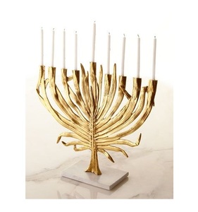 Best Quality Handmade 9-Candle Holder Menorah Hot Selling Black Metal Table Decoration for Home Dining Weddings for Easter Decor - Product Image 2