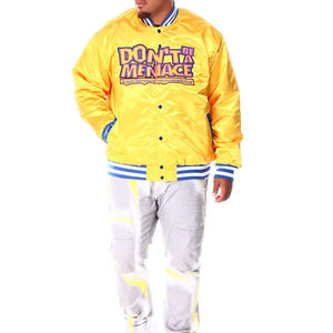 Veste en satin slim fit pour homme, vestes 2026, vestes 2025, vestes personnalisées, bomber léger brillant, bouton pression, streetwear, manteau neuf - Product Image 2