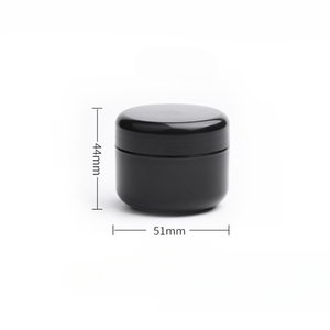 Pot cosmétique rectangulaire vide en plastique PP transparent personnalisable de 50 ml et 100 ml avec couvercle à vis noir et joint, sérigraphié, vente en gros - Product Image 3