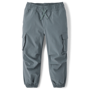 Pantalon de jogging parachute doublé à séchage rapide pour garçons-Bas actifs gris - Product Image 2