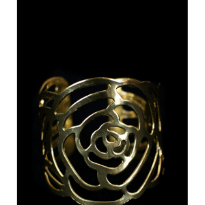 Servilletero de oro rosa de lujo elegante diseño Floral soporte de tejido de Metal Decoración de mesa moderna para bodas y comedor - Product Image 2