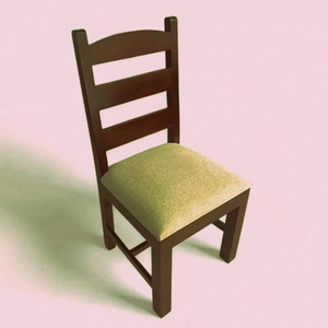 Chaise de salle à manger en bois d'acacia noyer foncé chaise de loisirs douce pour chambre appartement hôtel école en plein air Villa - Product Image 1