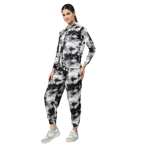 Survêtements Slim Fit de haute qualité pour femmes survêtements de sublimation pour femmes chemise à glissière avec pantalon couleur contrastée - Product Image 3