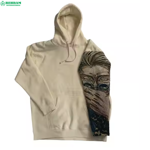 Sweat-shirts à capuche unisexes en molleton 100% coton épais, coupe classique, avec impression 3D en relief du logo personnalisé - Product Image 2
