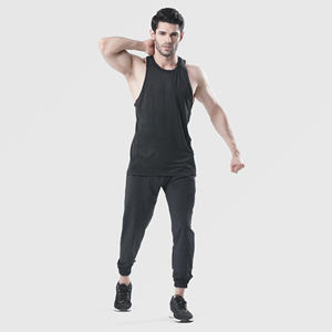 Débardeurs d'entraînement 100% coton pour hommes Logo personnalisé Polyester respirant été imprimé couleur unie côtelé Fitness capuche tricotée - Product Image 6