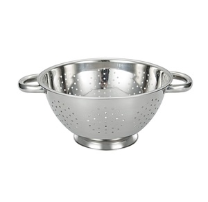 Passoire de cuisine en acier inoxydable avec poignée et base antidérapante passoire sèche pour laver les fruits et légumes - Product Image 1