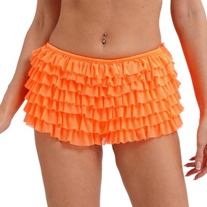 <b>Women</b> <b>Plus</b> <b>Size</b> Sexy Ruffled Hot <b>Shorts</b> Vacation Beach Nightclub Streetwear Bloomers Casual Autumn Tiered Lace Elastic Waist - Product Image 5