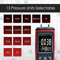 Manomètre de pression d'air numérique Portable de haute précision 50Kpa grand LCD Max Min Avg manomètre différentiel de pression manomètre d'enregistrement de données