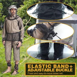 Vestido de apicultor Airmesh, traje de abeja ventilado de una sola capa, cremalleras de Metal de latón, vestido de apicultura blanco con capucha redonda - Product Image 5