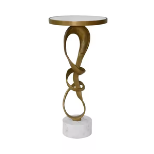 Azora Industries Table d'appoint en aluminium de qualité supérieure Meubles Tables de luxe Table d'appoint décorative en métal et aluminium antique - Product Image 1