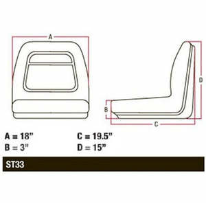 Siège de tracteur compact Gator avec accoudoirs - Product Image 5