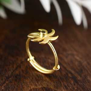 Nouvelle Bague Tendance en Laiton Plaqué Or 18 carats avec Étoile Céleste et Topaze de Londres, Style Bohème, pour Femme, Vente en Gros/OEM/ODM - Product Image 3