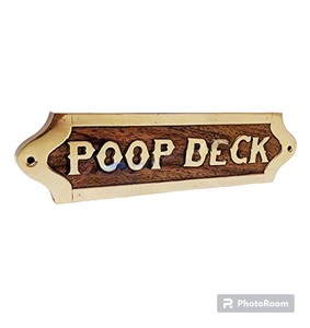Dernière plaque signalétique nautique en laiton et bois pour mur dans un style élégant plaque signalétique en bois pour navires au prix de gros - Product Image 5