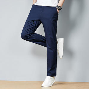 Pantalon de golf personnalisé pour hommes en tissu tissé en polyester extensible solide de haute qualité pantalon de robe ordinaire léger et chaud vente en gros - Product Image 1