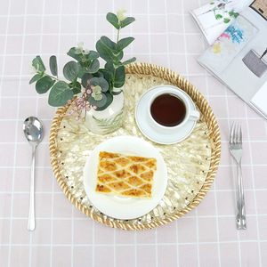 Bandejas decorativas de hierba marina, bandeja tejida de hierba marina, rafia, paja, contenedor para dormitorio y cocina - Product Image 5