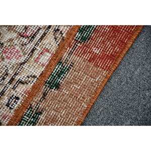 Petit tapis vintage 2x3 pi (61x90 cm), tapis turc oriental brun - Product Image 5