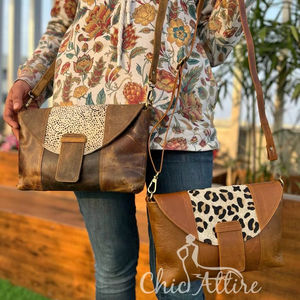 กระเป๋าสะพายไหล่หนังขนสัตว์พิมพ์ลายสัตว์สไตล์ตะวันตกใหม่คุณภาพสูงแฟชั่นหนังขนสัตว์หนังแท้คุณภาพสูงสายสะพายข้าง - Product Image 1