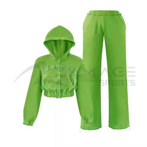 Chándal de ropa deportiva para mujer con joggers elásticos y chaqueta con cremallera para ropa deportiva, sesiones de gimnasio y ejercicio al aire libre - Product Image 4
