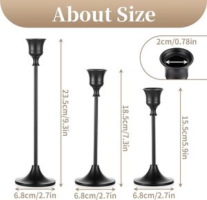 Black Antique Brass Metal Powder Coating Candle Mold Wedding Christmas Home Decoration <b>Candlestick</b> <b>Holders</b> Stand - Product Image 3