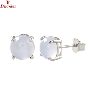 Vente en gros de boucles d'oreilles en quartz rose en argent sterling 925 ensembles de bijoux de mode simples pour la fête d'anniversaire de mariage - Product Image 3