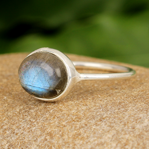 Classics Design Natural Labradorite <b>Ring</b> 8x10mm Oval Shape 925 Sterling <b>Silver</b> Gemstone <b>Statement</b> Christmas Gift Fashion Jewelry - Product Image 6