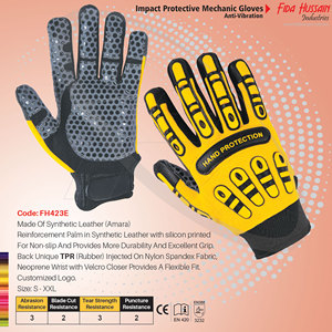 ถุงมือช่างแบบกําหนดเองป้องกันแรงกระแทกคุณภาพสูงสําหรับใช้ประจําวัน 2024 ถุงมือช่างขายส่งถุงมือหนังจากปากีสถาน - Product Image 5
