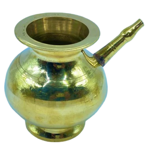 Lota en laiton pur vintage de haute qualité avec finition polie pour une utilisation en cuisine, article de cuisine antique arabe - Product Image 1