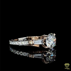 Exquisito anillo de diamante Baguette chapado en rodio brillante laboratorio cultivado para compromiso boda fiesta aniversario regalo - Product Image 2