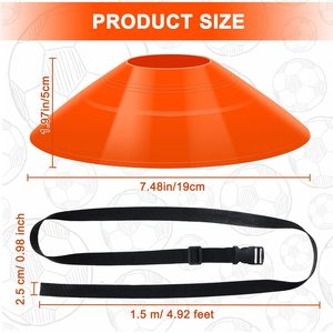 Cônes d'agilité numérotés en PVC souple et en HDPE de qualité personnalisés, marqueurs de vitesse pour l'entraînement au football, flexibles - Product Image 3