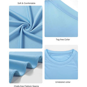 Camiseta Deportiva de Manga Larga para Niños, Color Azul Cielo, Transpirable, Antibacteriana, Ecológica, de Spandex/Poliéster, para Niños, BJJ - Product Image 5