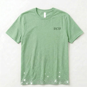 T-shirt da uomo in maglia con strass, 100% cotone, traspirante, leggero, design unico con pietre, manica corta, elegante e alla moda. - Product Image 1