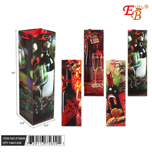 4.3 \ "X15 \" X4.3 \ "sacchetto di vino di Natale 144 pz/forniture per feste in cartone - Product Image 1