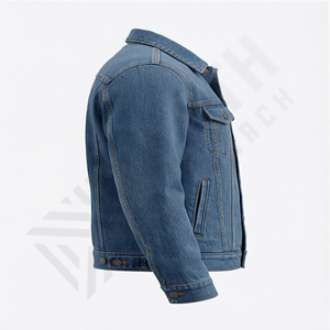 แจ็คเก็ตยีนส์สไตล์เรโทรวินเทจ คุณภาพสูง ผ้าฝ้าย 100% เสื้อผ้าลำลองสำหรับผู้ชายและผู้หญิง สตรีทแวร์ รับสั่งทำพิเศษ - Product Image 3