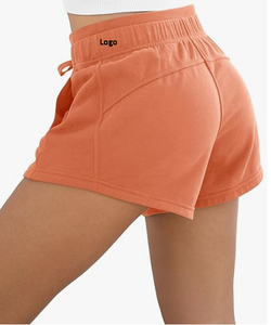 Bañador de secado rápido de poliéster 100% para mujer, bañador de playa informal con cierre de tracción, pantalones cortos con cordón de felpa francesa estampados - Product Image 4