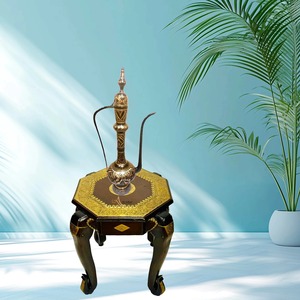 Mesita de noche de esquina de cama de madera elegante moderna hecha a mano muebles de dormitorio duraderos funcionales acento - Product Image 3