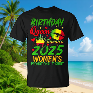 T-shirt Promozionale da Donna 2025 Birthday Queen Jamaica - Product Image 3