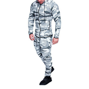 Conjuntos Deportivos de Dos Piezas para Hombre, Trajes Deportivos Personalizados con Logotipo, Conjuntos de Jogger de Felpa de Poliéster y Algodón - Product Image 1