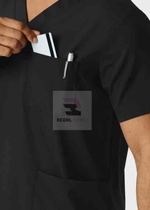 เสื้อสครับสำหรับผู้ชายเสื้อสครับสำหรับโรงพยาบาลพยาบาลทางการแพทย์ - Product Image 5