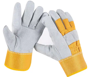 Guantes de trabajo de construcción Canadian Rigger Cuero dividido de vaca económico para equipo de protección de jardín - Product Image 1