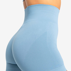 High Quality Custom Women's Yoga <b>Shorts</b> Unique Color Breathable Active Wear <b>Plus</b> <b>Size</b> High <b>Waist</b> Plain Dyed Technique - Product Image 5