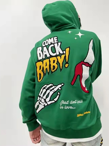 OEM Pull-over à capuche unisexe avec logo personnalisé en coton épais pour l'hiver 3D mousse pour impression bouffante col à capuche surdimensionné uni pour hommes - Product Image 6