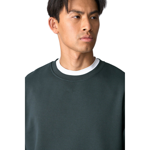 Sweat-shirt à col rond pour homme personnalisé 2025, 100% coton, tissu 300g, respirant, écologique, séchage rapide, motif uni, coupe classique - Product Image 4